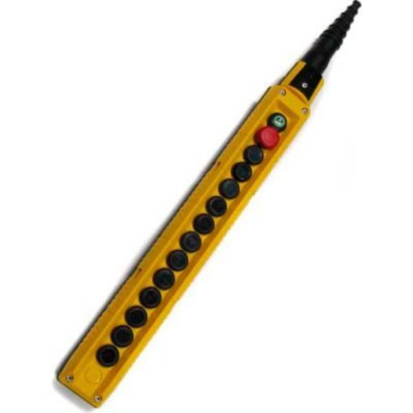 Springer Controls Co T.E.R., F70DY12120000001 MIKE Pendant, 14 Button, Yellow, 1-Speed Buttons F70DY12120000001